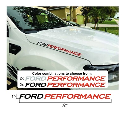 #ad 2 Ford Performance Cowl Sticker Decal fits Raptor Mustang Focus Explorer ST $9.99