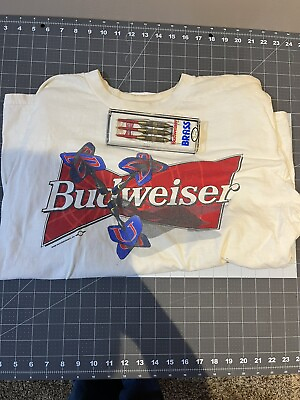 Vintage Budweiser Darts Shirt with Brand new matching weighted darts $30.00