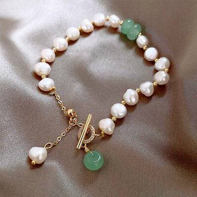 #ad New Gold Irregular Pearl Bracelet Adjustable Bangle Chain Women Jewellery Gifts C $3.19
