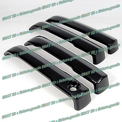 #ad Set Glossy Pure Black Side Door Handle Cover Trim For 2024 Toyota Tacoma Pickup $25.00