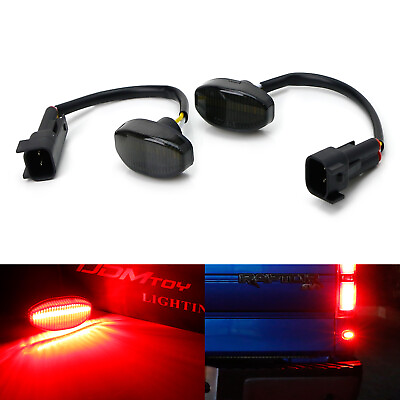 #ad Smoke Lens 12 SMD Red LED Rear Bumper Tailgate Sidemarker Lights For Ford Raptor $21.59