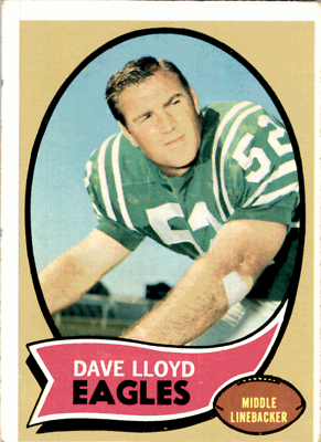 #ad 1970 Topps Football #21 Dave Lloyd Philadelphia Eagles $2.59