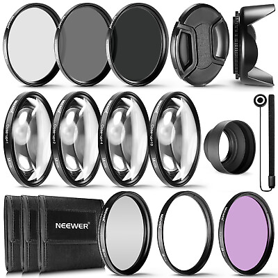#ad Neewer 58MM Complete Lens Filter Accessory Kit for Lenses with 58MM Filter Size $42.99