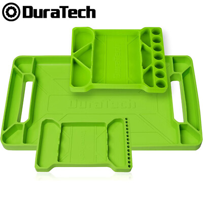 #ad DuraTech Flexible Tool Tray 3PC Silicone Tool Holder for Household Storage Green $40.99