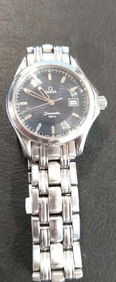 #ad Omega Seamaster 120m Antique Women#x27;s Watch Black Dial Analog Stainless Steel $567.00