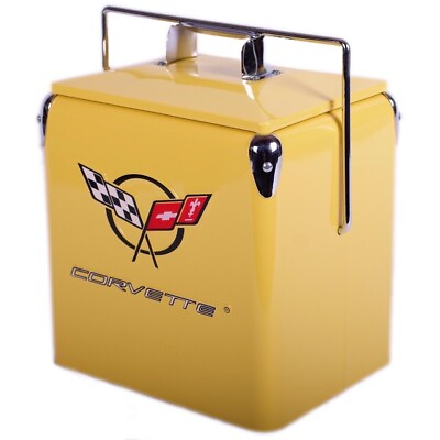 #ad Classic Corvette Picnic Cooler American Retro Yellow $125.00