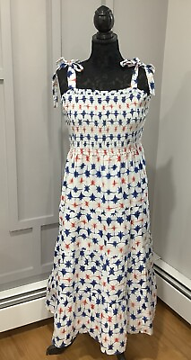 #ad J.Crew NWT Midi Sundress in Magnificent Multi Color NEW with tags Size XL $48.50