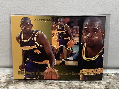#ad 1994 95 Fleer Chris Webber Rookie of the Year No. 4 of 4 Warriors $1.75