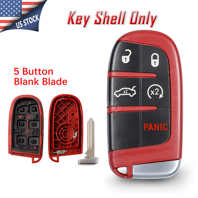 #ad Red For Dodge Charger Challenger Jeep Chrysler Remote Key Fob Cover Shell Case $9.85