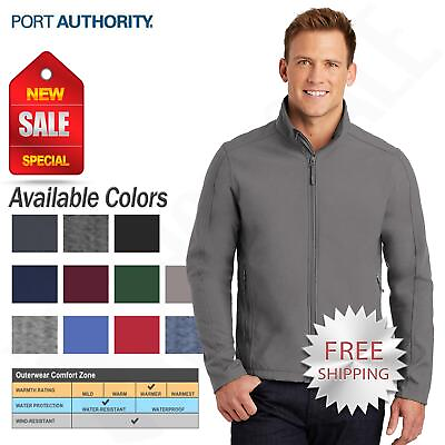 #ad Port Authority Mens Core Soft Shell Water Resistant Jacket J317 $34.38