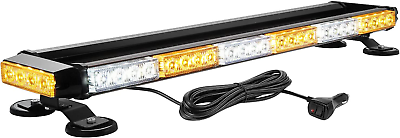 #ad Rooftop Safety Flashing 56 LED Amber White Emergency Light Bar for Construction $106.99
