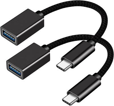 #ad USB C PC Adapter Cable USB C Type C Male to USB A Female Converter Cable 2pack $14.98