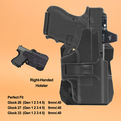 #ad Tactical Holster OWB For Glock 26 27 33 gen5 1 g26 g27 g33 gen 3 4 9mm 40 Holder $20.79