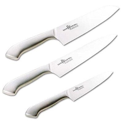#ad Shimomura industrial all stainless steel wells home kitchen knife three sets OWH $59.49