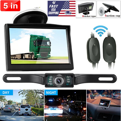#ad Backup Camera Wired Car Rear View HD Parking System Night Vision 5quot; Monitor US $34.67