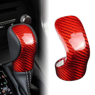 #ad For LEXUS IS250 IS ES NX RX GS REAL Carbon Fiber Gear Shift Knob Cover Trim RED $23.91