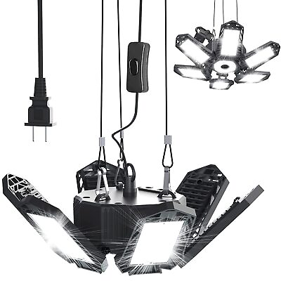 2 Pack led Plug in Linkable Garage Light Shop Lights Ceiling LED Hanging Lamp $32.69
