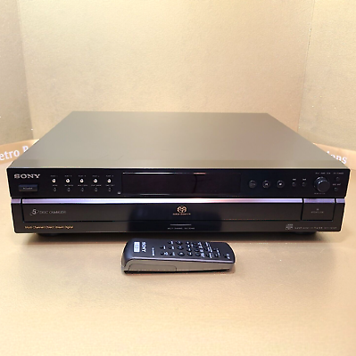 #ad Sony 5 Disc CD Player 5.1 Ch Out Pristine w Remote SCD CE595 2006 see video $107.99