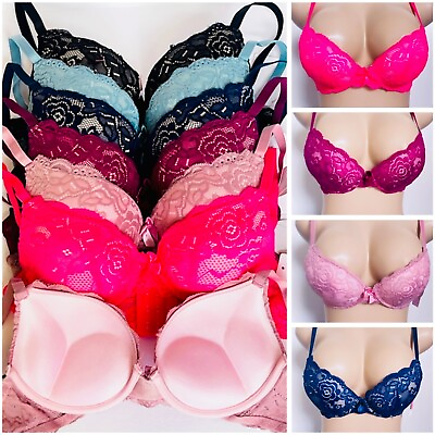 #ad Extreme Push Up Bra Add 2 Cup Sizes Push Up Bra Padded Floral Sexy Lace Bras 01 $24.97