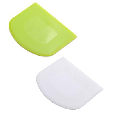 #ad lasenersm 2 Pieces Dough Scraper Bowl Food safe Plastic Dough Cutter Flexible... $6.09