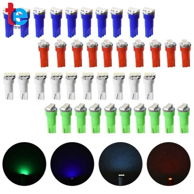#ad #ad 40Pcs LED Blue Red White And Green Instrument Gauge Cluster Dash Light Bulbs $7.42