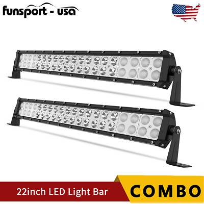 22inch 1200W LED Light Bars Flood Spot Combo OffRoad Bumper Driving Lamp Truck $42.99