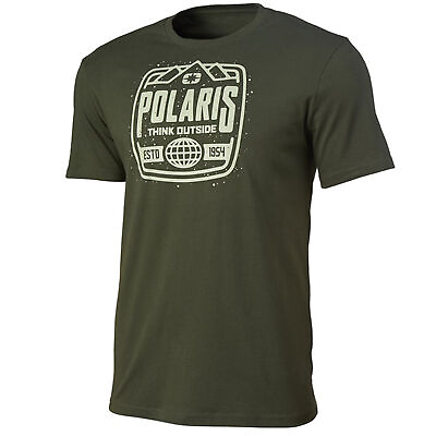 #ad Polaris Green Stamp Tee Short Sleeve Lightweight Cotton Soft Graphic Crew Neck $29.99