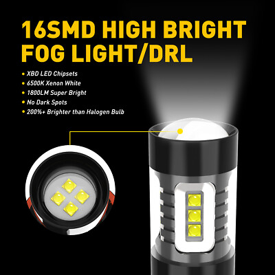 #ad AUXITO LED Fog Light NEW H10 9145 9140 Driving DRL Bulb Super Bright 6500K White $15.19