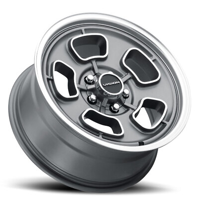 #ad 4 New 17quot; Vision 148 Shift Wheels 17x8 17x9 5x4.75 5x120.65 0 0 Grey Staggered R $772.00