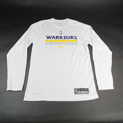 #ad Golden State Warriors Nike NBA Authentics Long Sleeve Shirt Men#x27;s White New $14.00