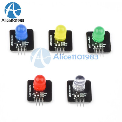 #ad 10PCS DC3.3 5V 10mm LED Module Light Emitting Led Sensor LED Indicator 5 Colors $5.54