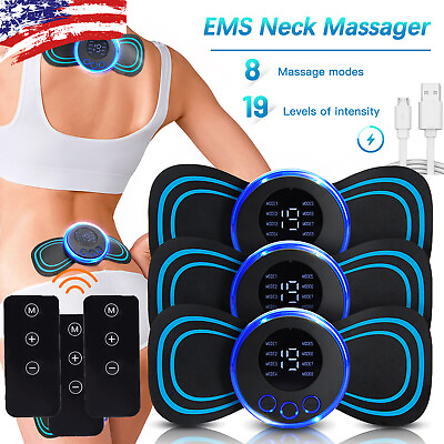 #ad 3X Portable Mini Electric Neck Back Massager Cervical Massage Remote Control US $11.45