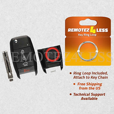 #ad For 2013 2014 2015 Replacement Kia Sorento Shell Case Pad Flip Key Uncut Blade $9.95