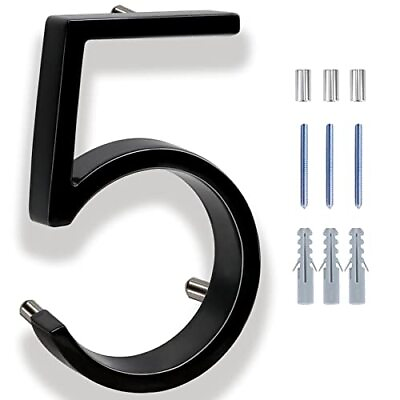 6 Inch Large Zinc Alloy Modern House Numbers For Outside Address Numbers For ... $24.76