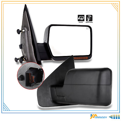 #ad Tow Mirror For 04 06 Ford F150 RH Passenger Side Power Heated Turn Signal Light $49.79