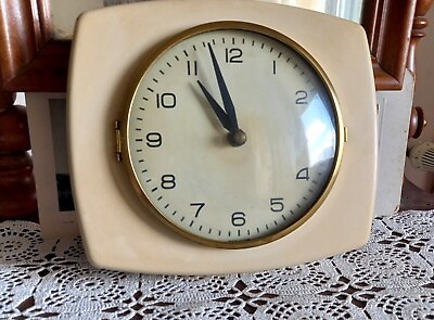 #ad Antique wall clock Vintage clock Glashutte Germany DDR GDR mechanical $179.99