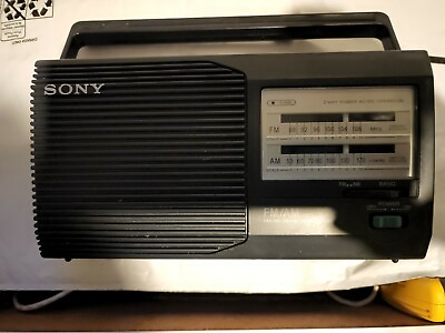#ad Sony AM FM Portable Radio ICF 24 Power AC DC 2 Band Vintage $35.00