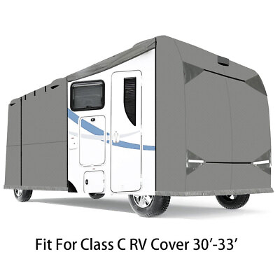 #ad For Class A Motorhome Trailer Camper 30#x27; 33#x27;FT RV Cover Anti Dust proof UV Rain $161.00