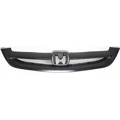#ad Grille For 2001 2003 Honda Civic Coupe Black Plastic $23.41