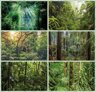 #ad Green Forest Background Cloth Vinyl Backdrop Studio Landscape Photography Props $32.89