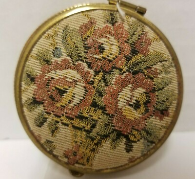 #ad Mirror Powder Compact Vintage Victorian Floral Powder Mirror Compact $12.95