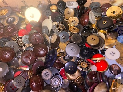 #ad 10 pounds bulk Buttons vintage craft 1000#x27;s sewing assorted lbs plastic some met $34.00