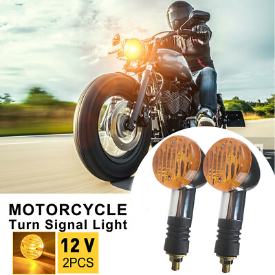 #ad 2 Motorcycle Signal Turn Lights For Honda Shadow VT 750 1100 VTX 1300 1800 C EPI $12.34
