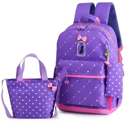 #ad Cute School Bag For Girl Teenagers Students School Backpack 3 Set Schoolbag $37.99