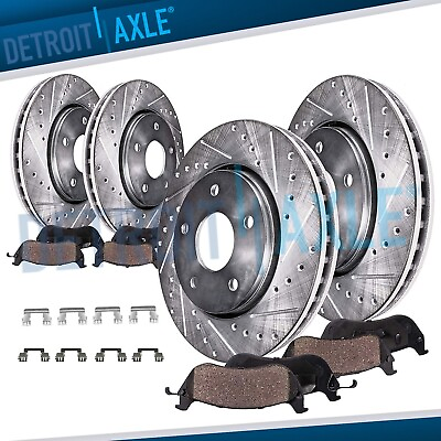 #ad Front Rear Drilled Rotors Brake Pads for Dodge Charger Magnum Challenger 300 $209.06