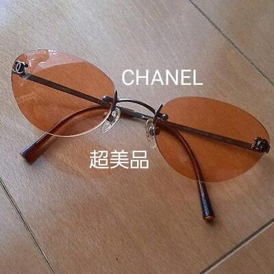 #ad CHANEL Sunglasses 4003 Chanel Rimless brown silver Coco Mark with case used $239.99
