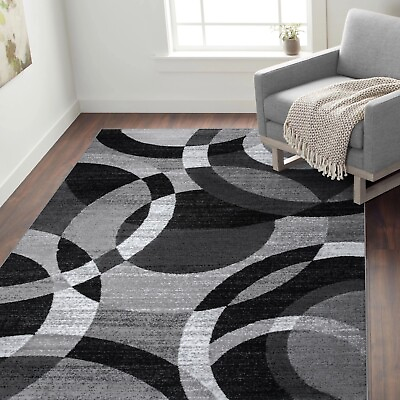 Rugshop Area Rugs Modern Contemporary Circles Abstract Rug New Living Room Rugs $121.63
