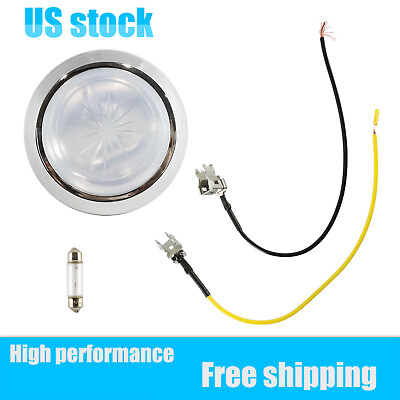 #ad Round Dome Light Base amp; Lens for Most 71 81 Chevrolet Cars w Bulb amp; Wire leads $30.68