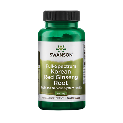 #ad Swanson Full Spectrum Korean Red Ginseng Root Capsules 400 mg 90 Count $11.65