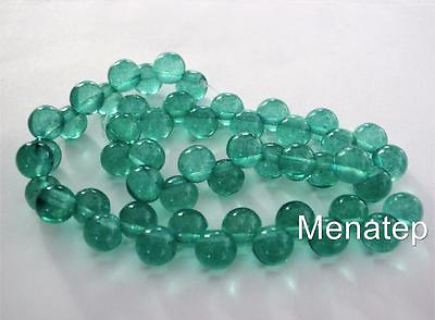 #ad 25 6mm Czech Glass Top Hole Round Beads: Transparent Lush Meadow $1.85